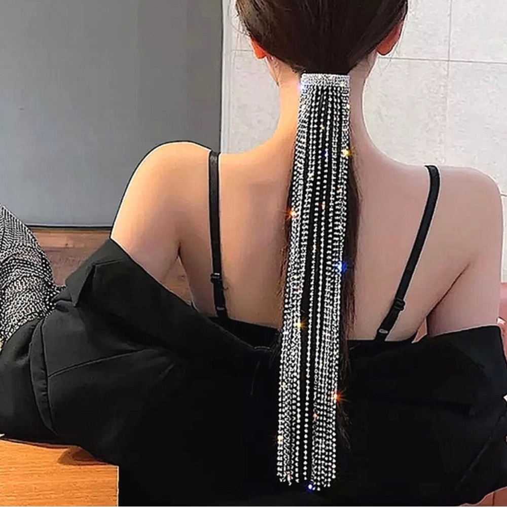 Shine Rhinestone for Women Tassel Crystal Hair Accessories | Jewelry | Fashion